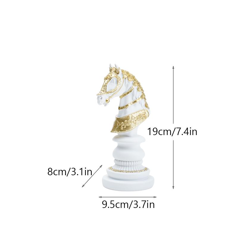 NORTHEUINS 30cm International Chess Figurines for Interior King Queen Knight Chess Statue Board Chessmen Home Deaktop Decoration