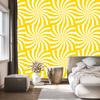 Hippie Background Wallpaper Yellow and White for Living Room and Bedroom 50x1000