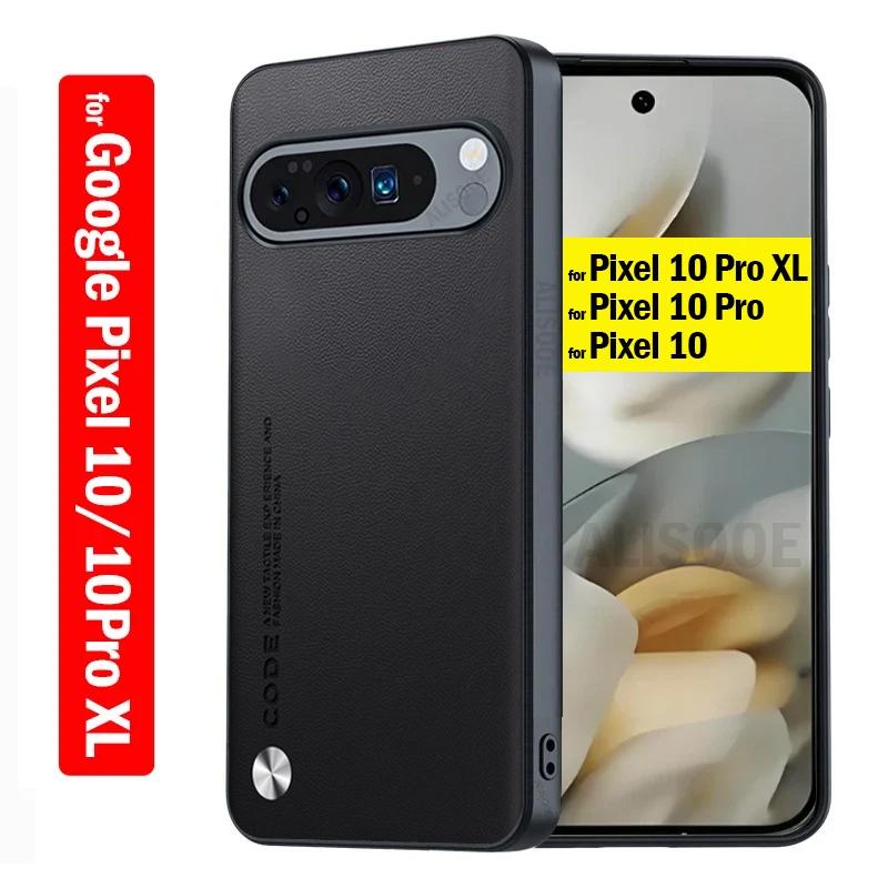 Kožené pouzdro pro Google Pixel 10 Pro XL Pouzdro Luxusní Vláknová Textura PU-Kůže Ochranný Kryt Capa pro Google Pixel 10 Pro Kryt