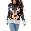 Autumn Winter Women Christmas Pullover Sweater O-Neck Long Sleeve Deer Xmas Tree Snowflake Jacquard Print Knitting Tops