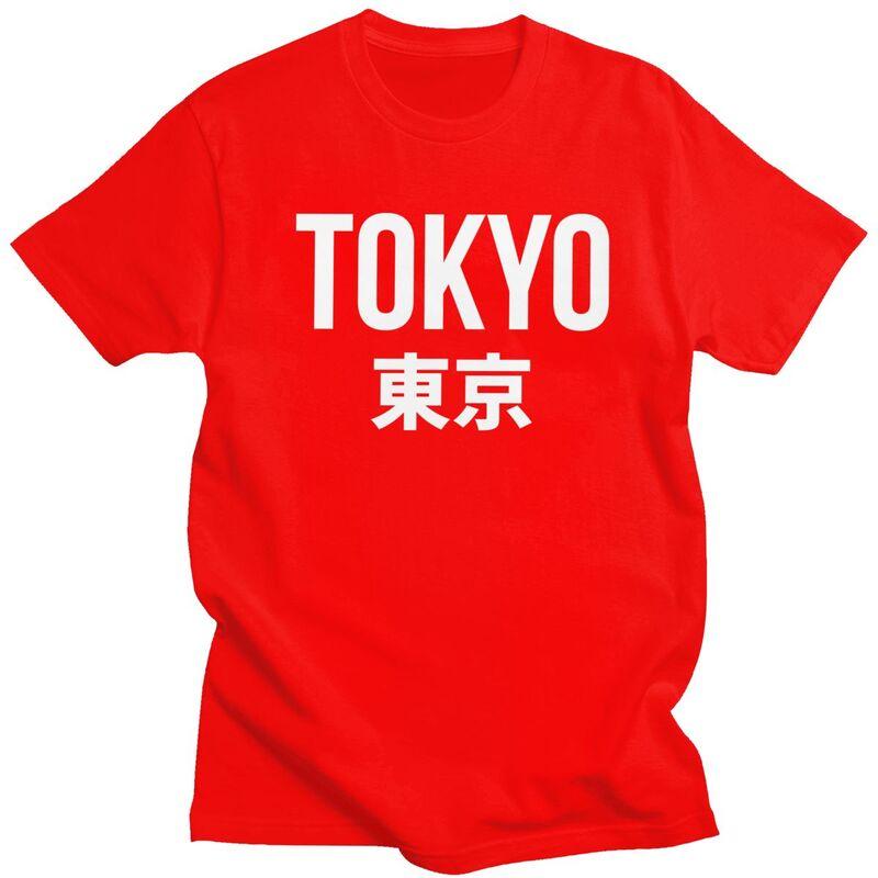 

Модная японская городская футболка Токио для мужчин, 100% хлопок, повседневная, модная S