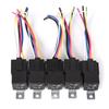 Waterproof Automotive Relay 12v 5pin 40a Car Relay With Black Red Copper Terminal Auto Relay With Relay Socket 1pc