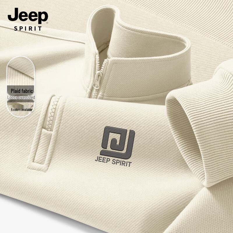 

JEEP SPIRIT Men s 2025 Fall Half-Zip Pullover Sweatshirt 3XL