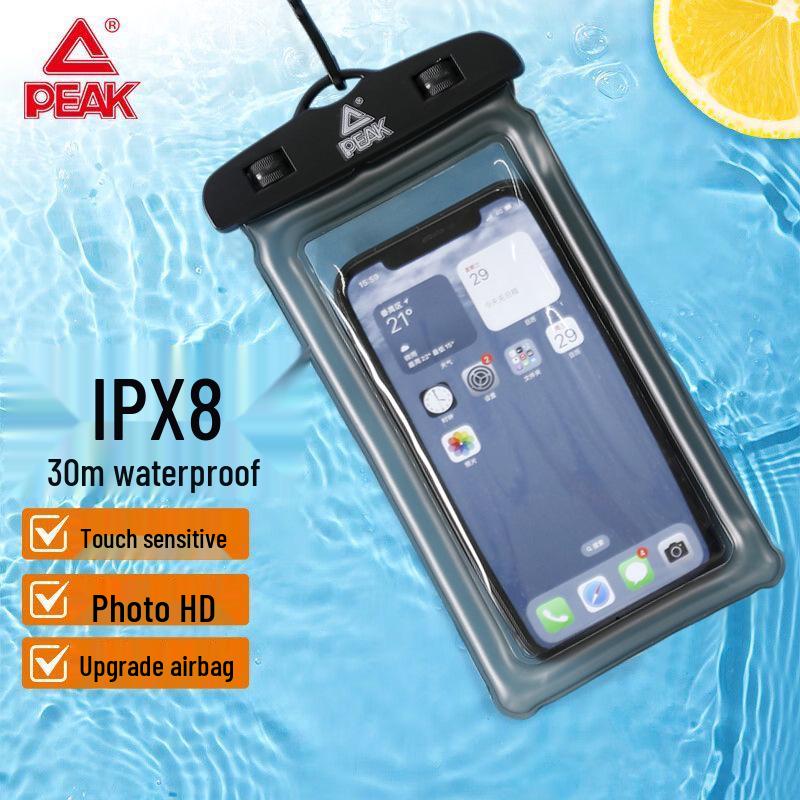 Transparent Waterproof PVC Phone Bag with Touchscreen and Floating Sand Design for Diving and Photo Taking