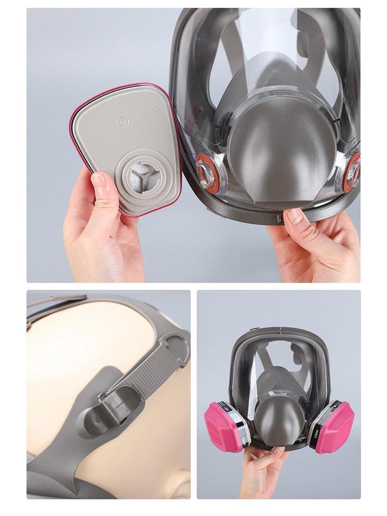 Masque respiratoire de protection 6200 pour peinture en aérosol, pesticide, produit chimique, gaz et formaldéhyde