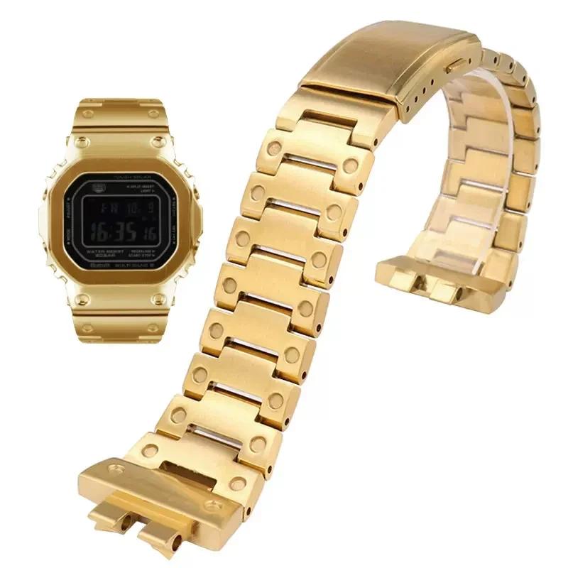Watch Band For Casio G-SHOCK-GMW-B5000 Solid Stainless Steel Watch Strap Small Square Bracelet Watch Accessories Belt