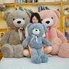 80/100cm Bear Plush Doll Stuff Bear Huge Pillow Soft Animal Cushion Room Decor Kid Toy Girlfriend Valentine's Day Birthday Gifts