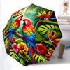 1pc Parrot Automatic Folding Umbrella, Lightweight Retractable Compact Travel Umbrella, 8-Rib Sturdy Frame038