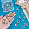 DIY Pendant Making with Tibetan Silver Crucifix Cross Pendants and Alloy Links Rosary Center Pieces Chandelier Components Oval Easter