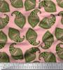 Soimoi Blue Japan Crepe Satin Fabric Green Paisley Printed Craft Fabric by the metre 42 Inch