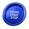 1 Set Start/Stop Motor Düğmesi Kapağı Sticker Toyota Corolla için Uygun Mavi Alüminyum Alaşım