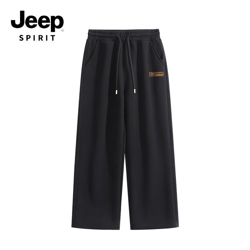 JEEP SPIRIT Men's Autumn Heavy Straight-Leg Casual Sweatpants