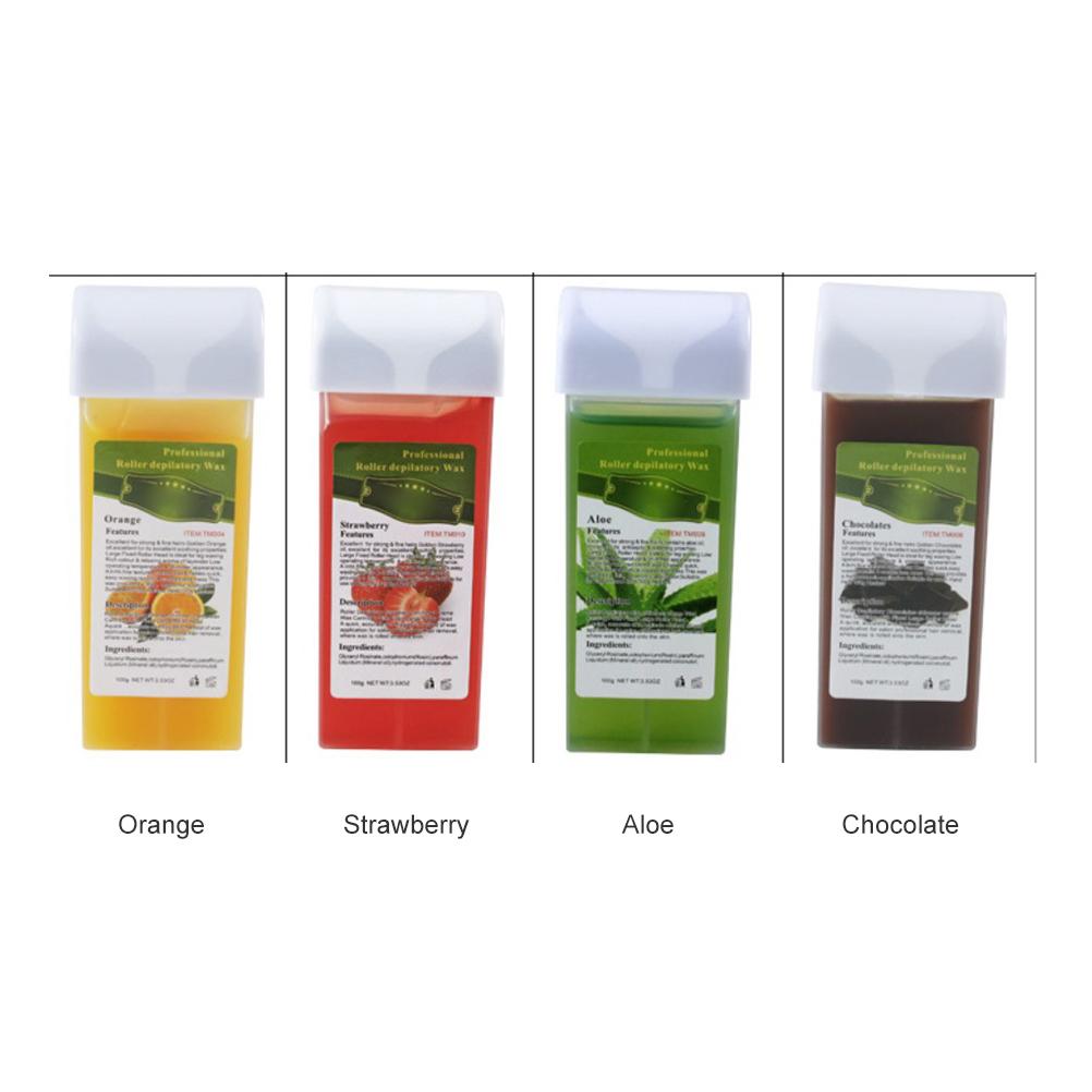 100g Depilatory Wax Cartridge Hair Removal Cream Beeswax Roll On Hot Wax