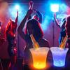 LED-Eiskübel, 5 l, großes Fassungsvermögen, Wein-Eiskübel, Getränkebehälter mit mehreren wechselnden Farben für Party/Zuhause/Bar