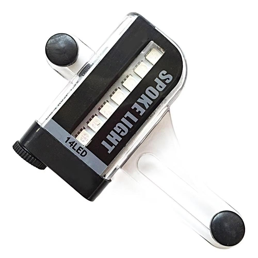 Bicycle Spoke Light 14led 2 Mode Multi Pattern Wind And Fire Wheel Double-Sided Induction True Color 30 Pattern Steel Wire Light