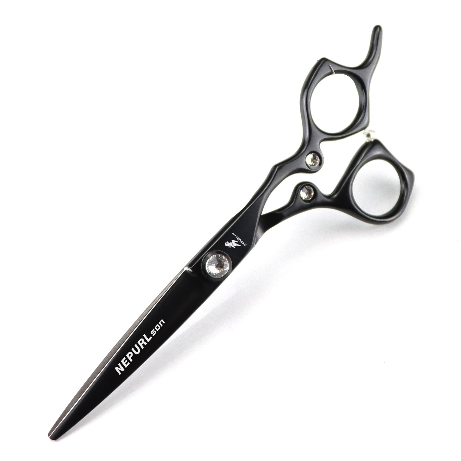 6.0 Inch Napsen XGLB-01 Black Handle Hairdressing Scissors & Thinning Shears
