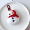 6pcs Adorable Plush Key Chain Soft Touch Christmas Themed Bag Pendants Fashionable Keychain Ornament for Women Girls