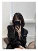 Jachetă Blazer Neagră de Damă de Lux Petit – Costum Casual Stil Coreean Primăvară/Toamnă 2025