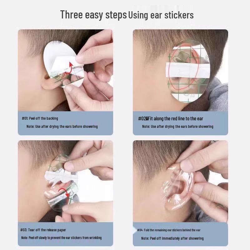 Waterproof Ear Protection Stickers for All Ages - Baby, Children, and Adults (Swimming, Shampooing, Navel)