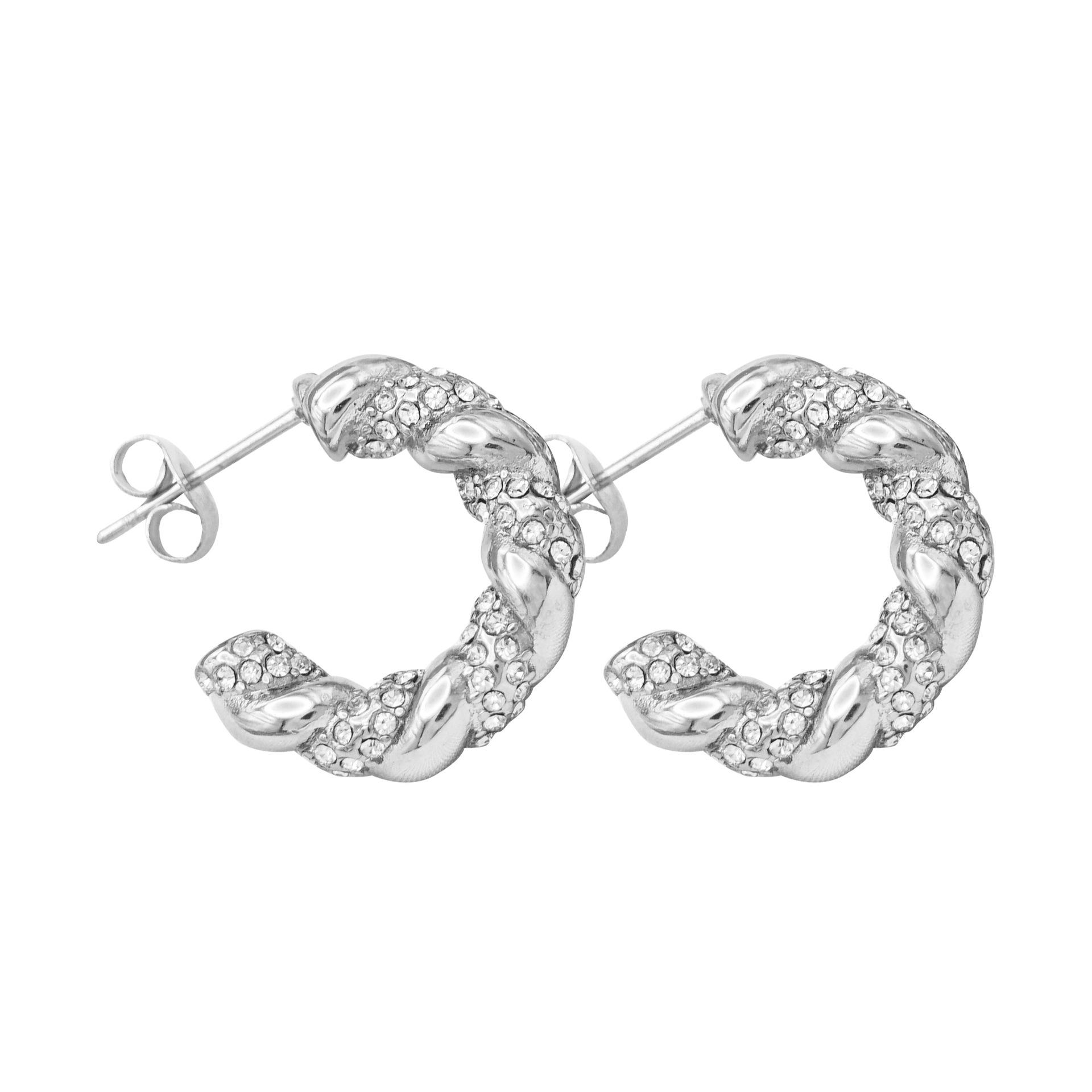 

Новые серьги из нержавеющей стали, ювелирные изделия, 18-каратное золото, бриллиантовые серьги в форме буквы C, женские серьги, ювелирные изделия серебряный