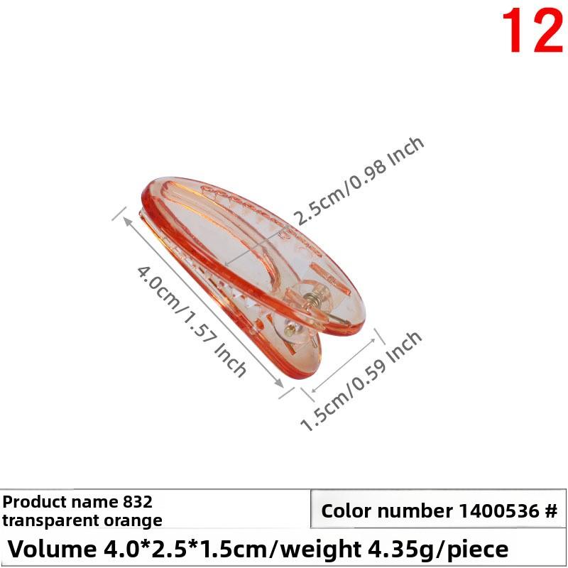 

Овальная клипса-утиный клюв прозрачная конфетного цвета заколка для волос ручной работы аксессуар для волос из кремового клея 1400536#