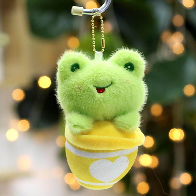 Creative Milk Tea Cup Series Plush Toy Pendant Cute Panda Doll Keychain Bag Hanging Decoration