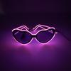 Occhiali da Sole Luminosi a LED a Forma di Cuore per Feste