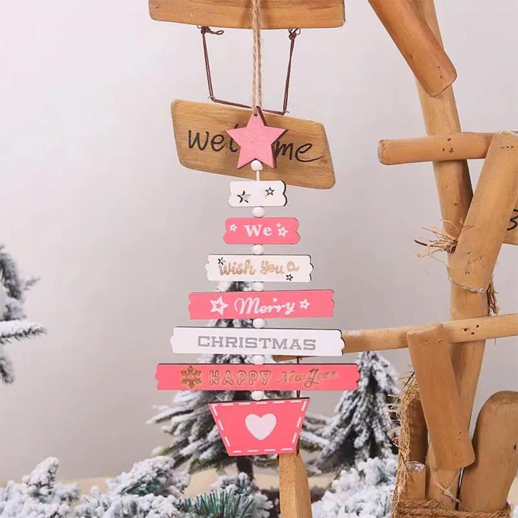 Office Hotel Christmas Wood Decoration Indoor Living Room Bedroom Tree Sign Showcase Ornament Reusable Festival Decor