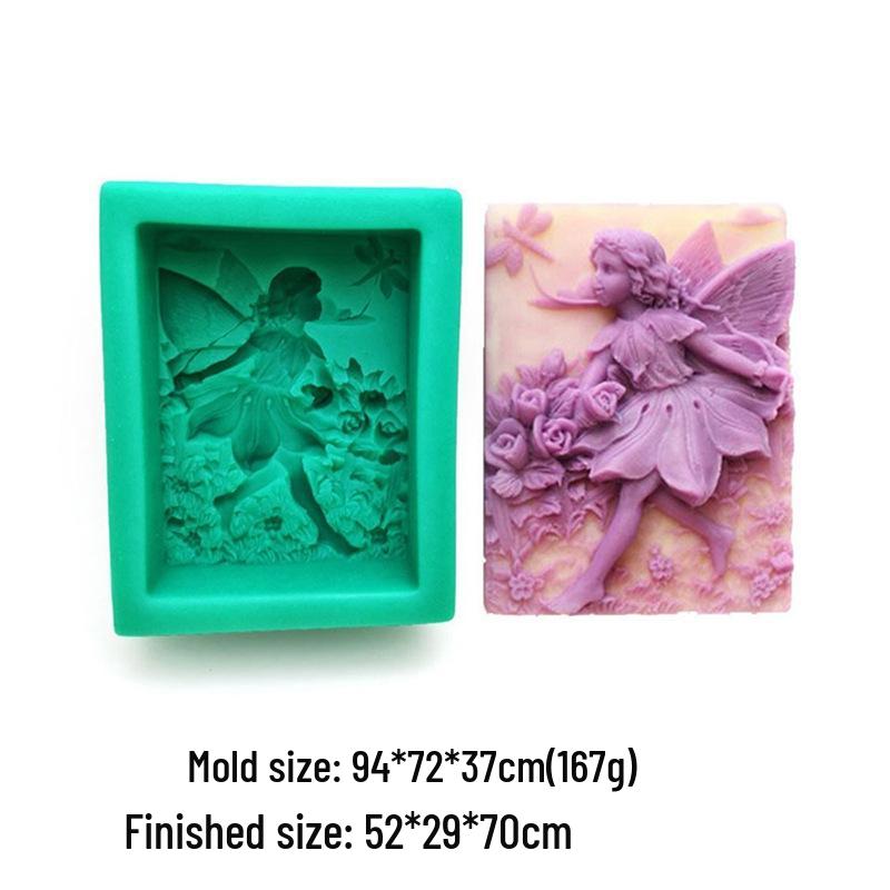 Retro Praying Angel Garden Fairy Silicone Mold for Soap, Candle, or Plaster Epoxy