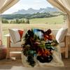 Horse Reflection Nature blanket Personalized Name Flannel Blanket Soft Cozy Plush Throw for Sofa Bed Lightweight Home Décor