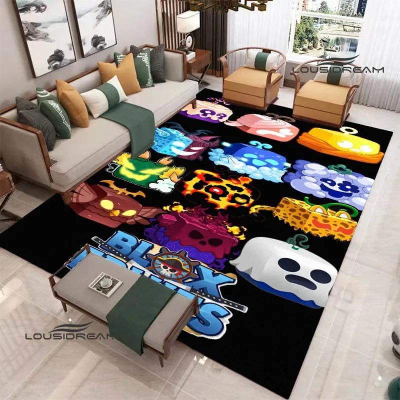 3D Game B-blox Fruits Printed Carpet Non -slip Carpet Bedroom Decoration Living Room Decoration Washroom Floor Mat Birthday Gift