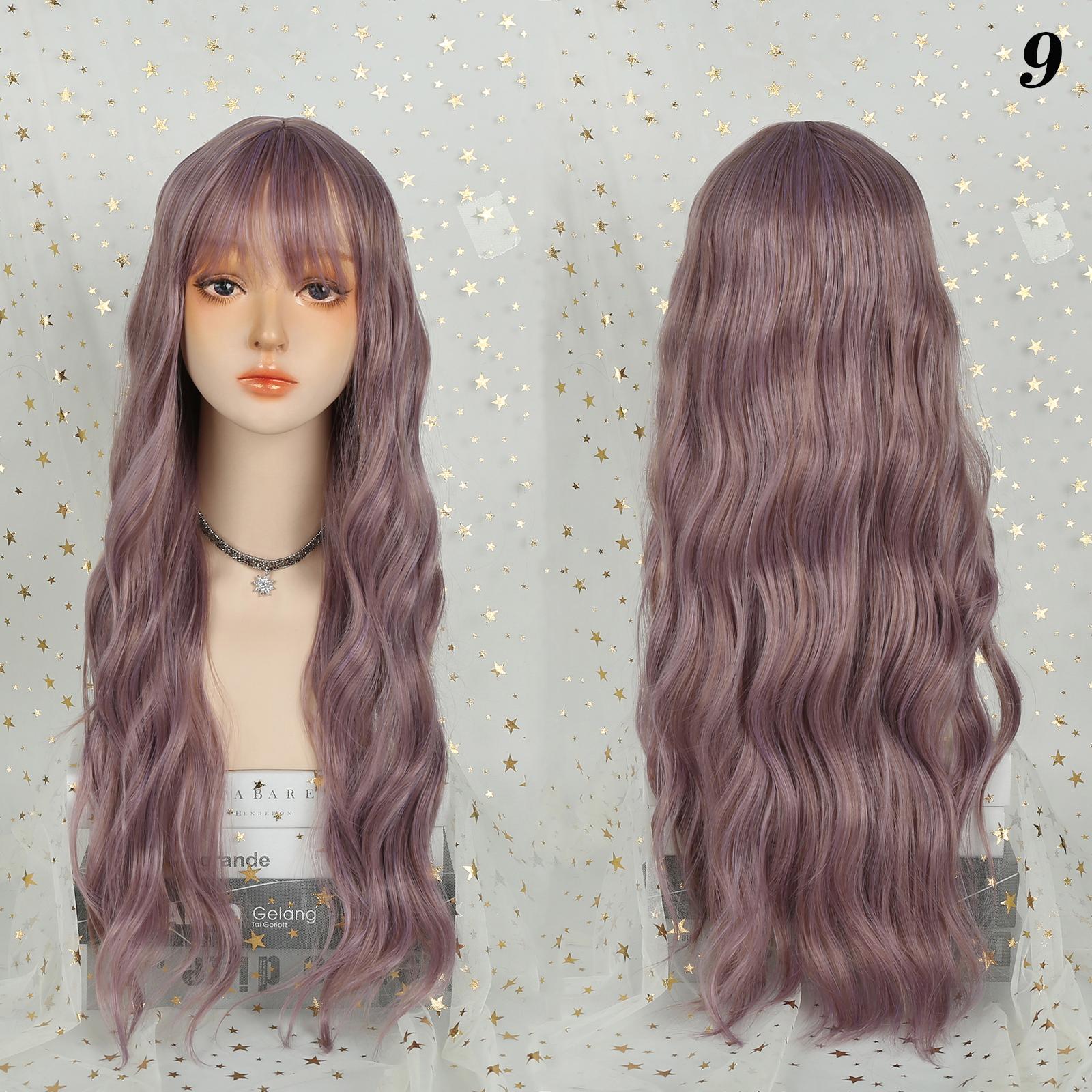 

Черный длинный женский парик с термостойким синтетическим париком Liu Haibo Черные женские афроамериканские волосы