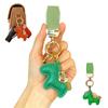 [JUJUGO] Horse Keychain Cute Leather Horse Money Good Luck Key