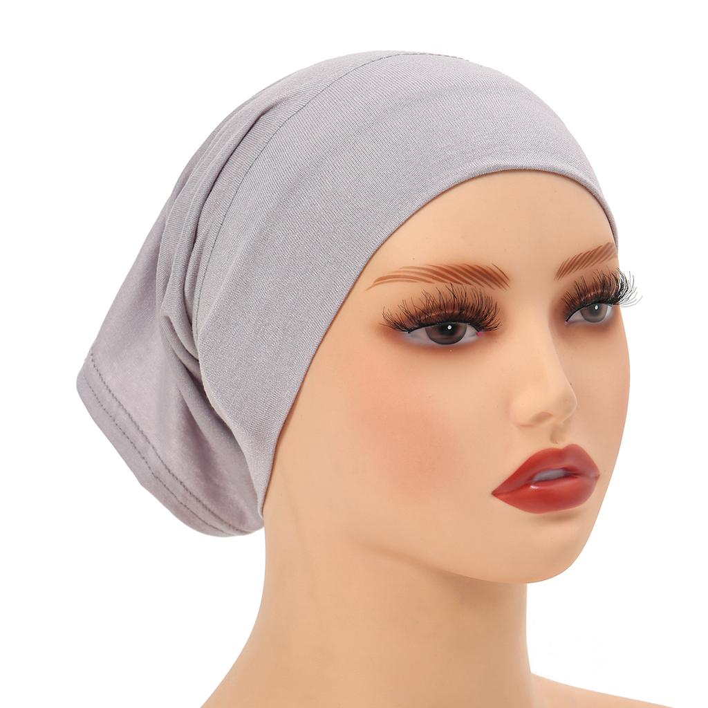 High Elastic Modal Cotton Jersey Hijab Cap Women Muslim Inner Caps Turban Bottom Hat Small Hat Underscarf Headscarves Headband