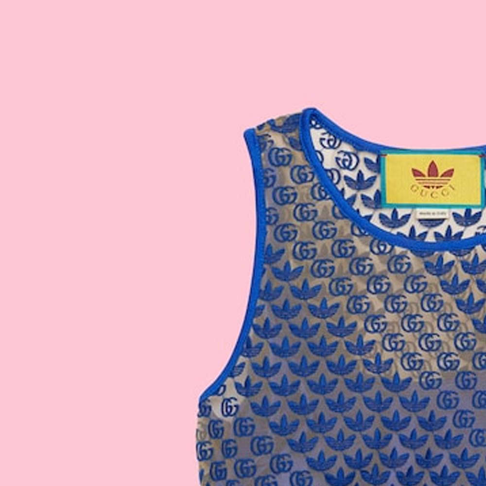 adidas GG Tulle Top Blue Women Tops 693448-XJECA-4697