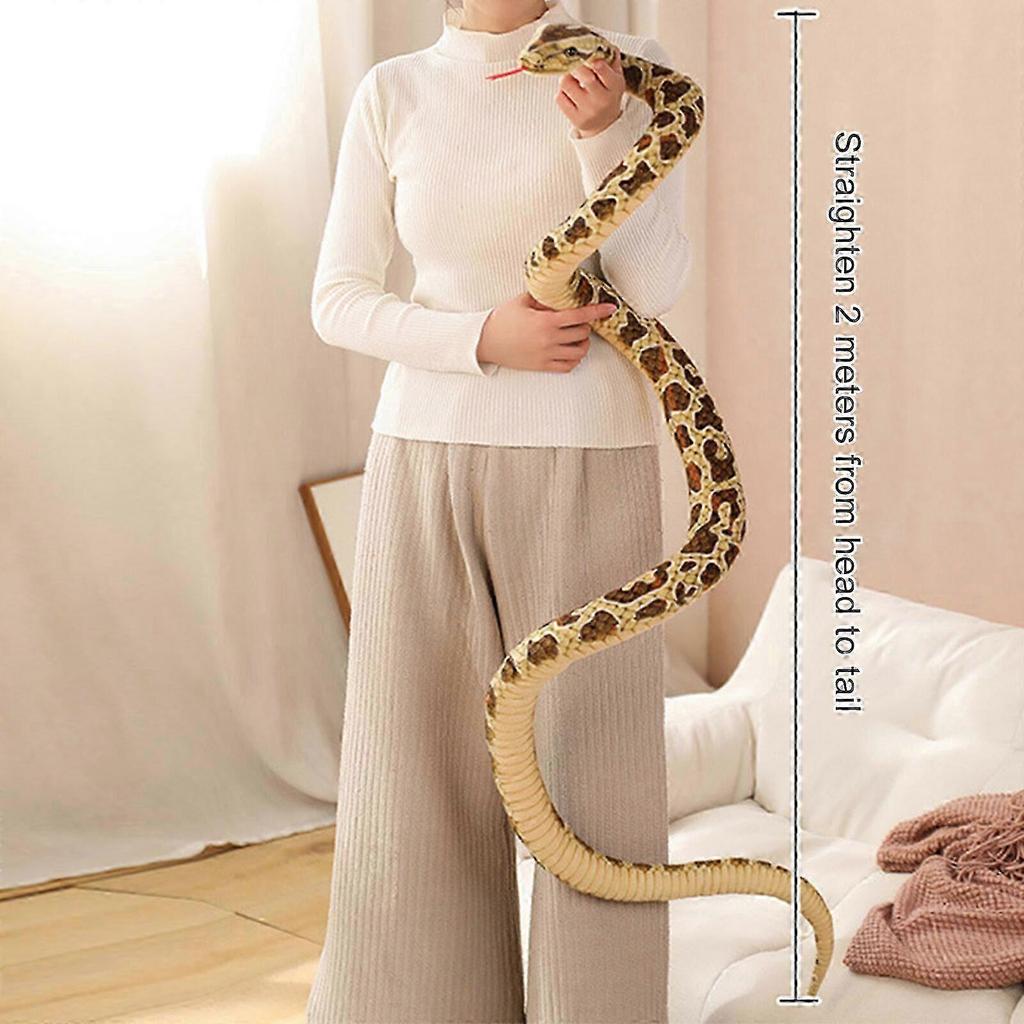 2026 Giant Boa Constrictor Realistic Plush Toy, 80 inches, Lifelike Gift for Kids, Party Prank Prop
