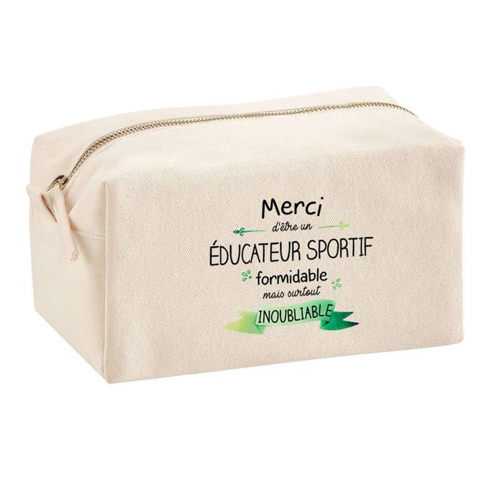 Trousse multifonction Merci Éducateur Sportif Inoubliable Homme Cadeau Collègue Remerciement | Trousse Scolaire Fournitures Bureau