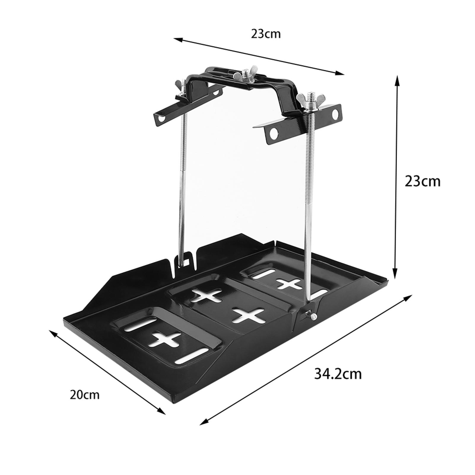

Универсальный кронштейн для поддона аккумулятора, держатель для аккумулятора, крепление для поддона, зажимной кронштейн, комплект автомобильных аксессуаров для внедорожников чёрный