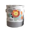 Canvas Clothes Basket Lions Giraffe Laundry Hamper with Handles Waterproof Storage Organizer Perfect for Kids Boys Girls