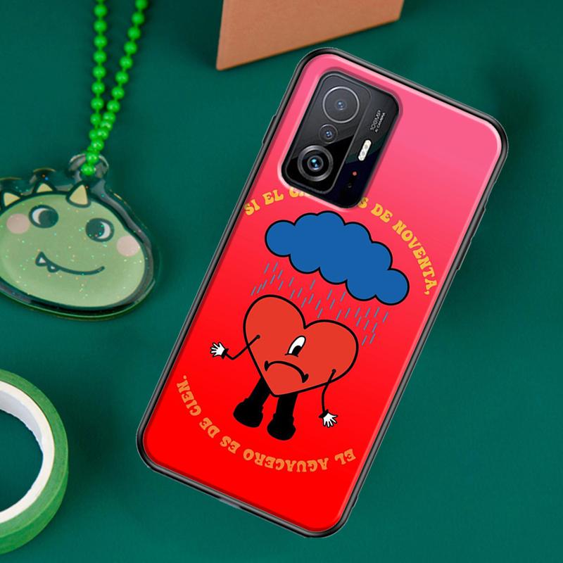 Bad Bunny Herz Regenbogen Farbe Fall Für POCO F5 X5 X3 Pro X4 F4 GT F3 M5s C40 Abdeckung Für Xiaomi 13 12 Lite 11T 12T Pro 12X