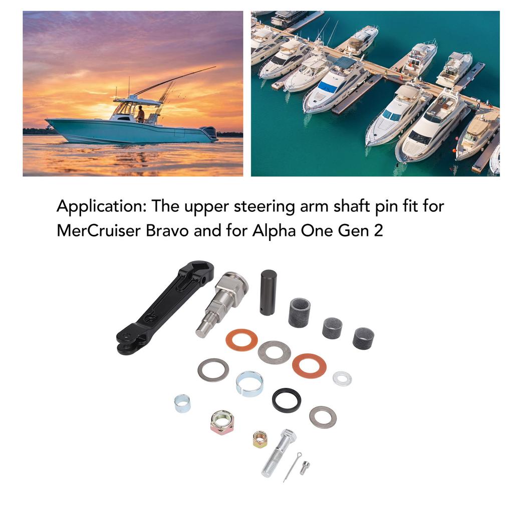 Upper Gimbal Steering Arm Shaft Pin Long Lasting Use 866322A01 for MerCruiser Bravo Alpha One Gen 2 866718A01 98230A1