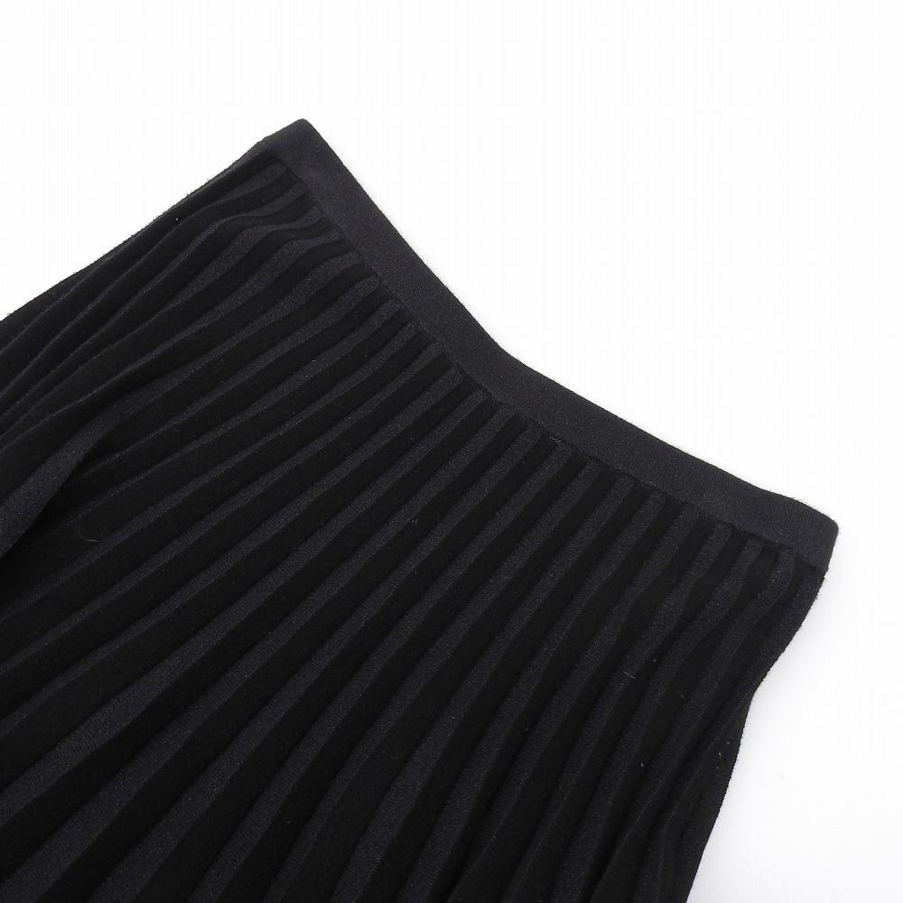 DRAWER Drawer 18GPleated Knit Skirt for Women, Black, 6524-199-1400 Skirt ― blackUsed