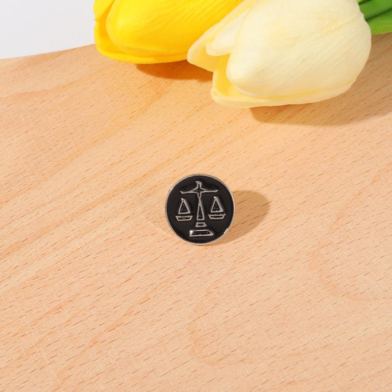 Libra Metal Brooch Pins Denim Hat Badge Collar Jewelry Dress Jeans Gift For Women Kids