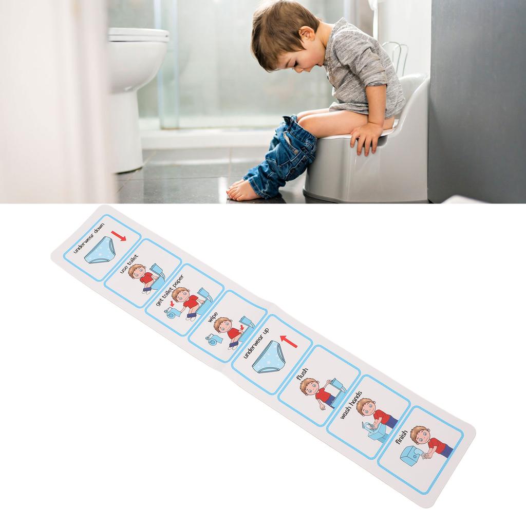 Potty Training Visual Schedule Independent Living Skills Step By Step Visual ASD Toilet Schedule for