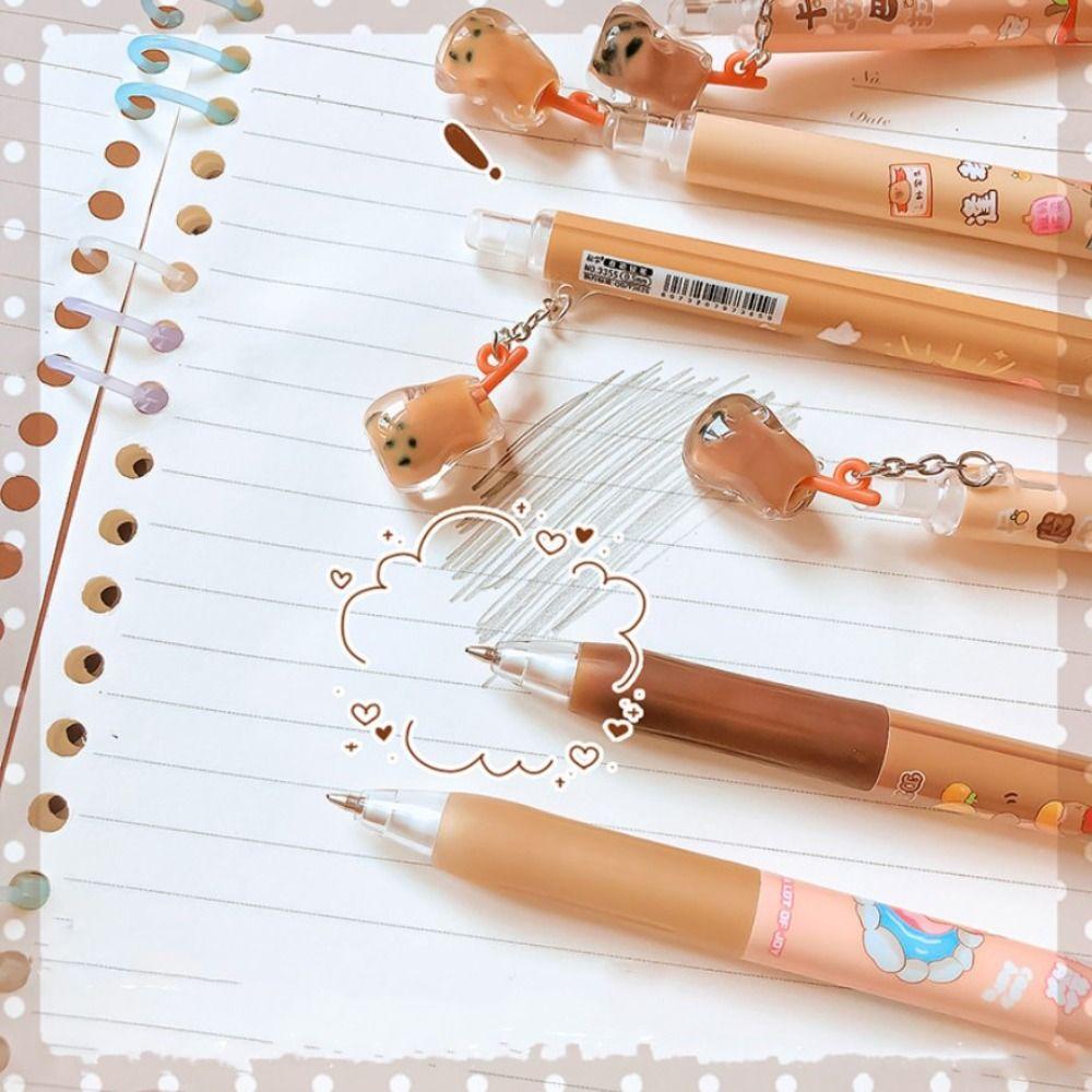 Kawaii Capybara Mechanical Pencil Cute 0.5mm Propelling Pencil Pendant Automatic Pencil  Office