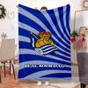 Real Sociedad Blanket Outdoor Flannel Blanket for Camping, Hiking, Garden Parties, Picnic Essentials,gift for family and friends