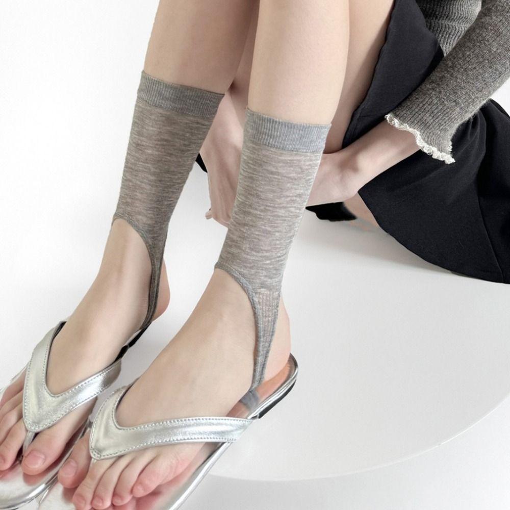 Solid Color Leg Warmers Thin Calf Socks Fashion Leg Cover Summer