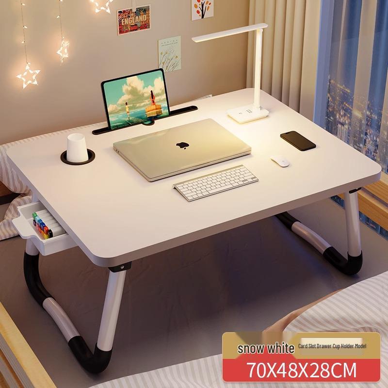 Foldable Bedside Table: Compact Desk for Dorms and Bedrooms
