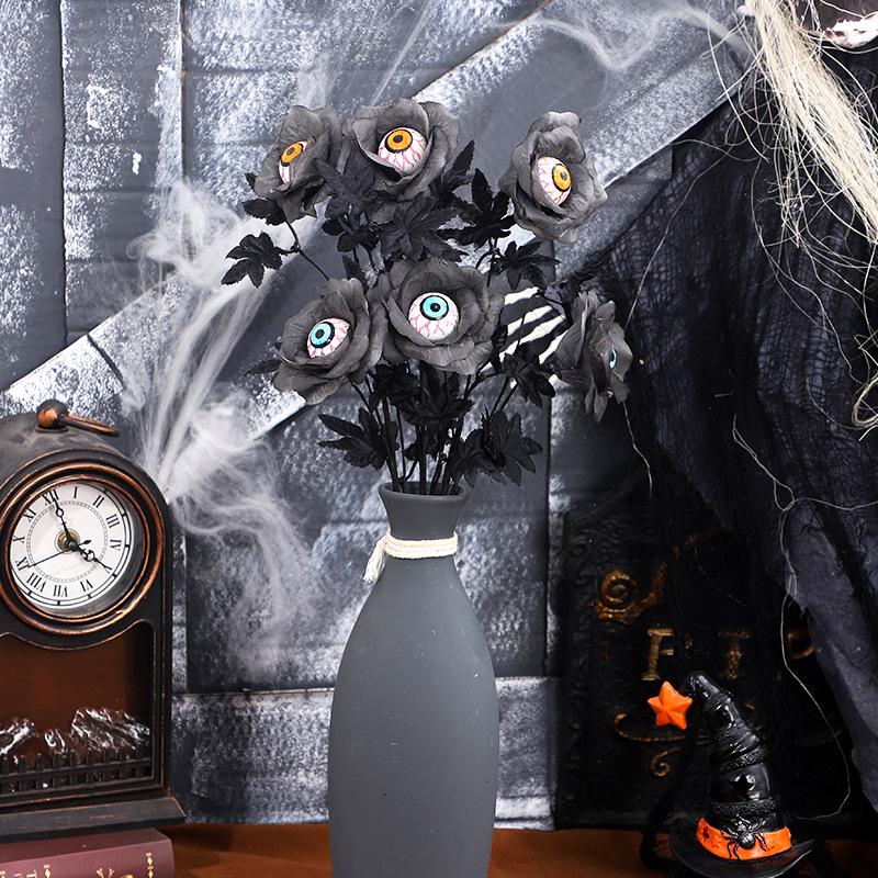 Halloweendekorationer, Skräck, Ögonbollar, Lönnlöv, Blomsterarrangemang, Spökfestival, Hemmafestdekorationer