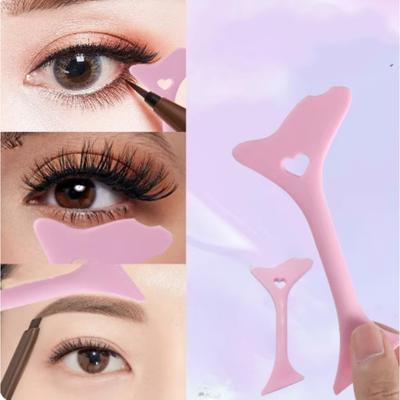 1 ADET Silikon Eyeliner Şablonları Kanat Uçları Ruj Sürme Yardımcısı Yüz Kremi Maske Uygulayıcı Makyaj Aleti Yeniden Kullanılabilir